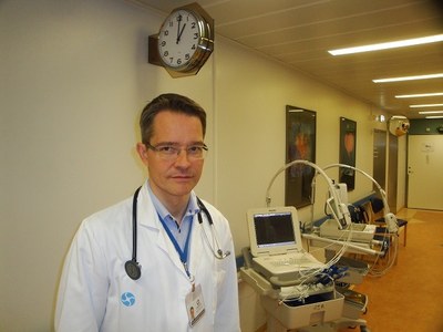 Chefsläkare Ólafur Baldursson vid universitetssjukhuset Landspítalinn i Reykjavík. 