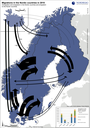 Kart over flyttestrømmene i Norden 2010