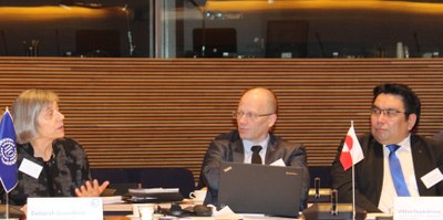 Deborah Greenfield på Nordisk arbeidsministermøte med Grønlands delegasjon