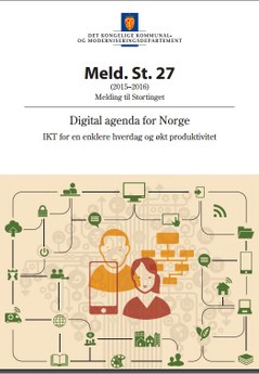 Framsidan av den norska digitaliseringsrapporten