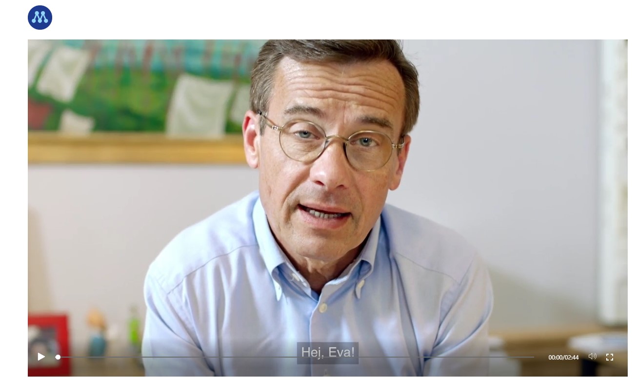 Ulf Kristersson videohälsning