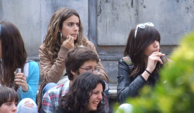 Ungdom ved Trasteverefontenen Ungdom ved Trasteverefontenen