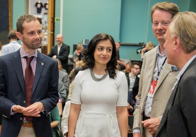 Kulturminister Hadia Tajik og Munch 150 Kulturminister Hadia Tajik og Munch 150