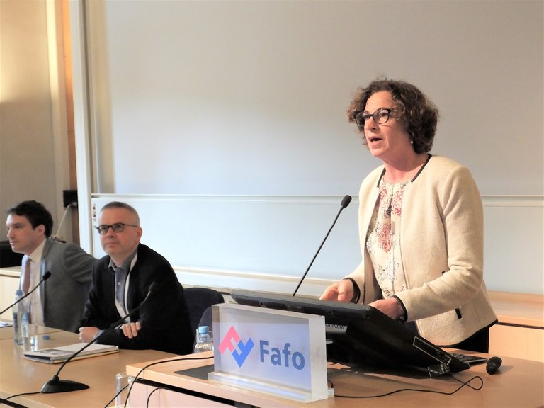 Christl Kvam på FAFO Foto: Björn Lindahl