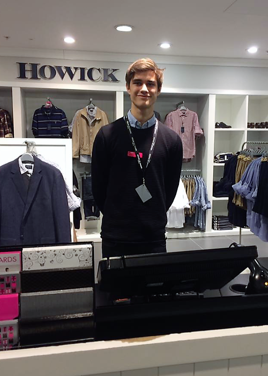 Marcus Brask Nielsen i butik i London Foto: Privat