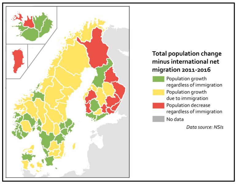 Norden befolkningsökning Norden befolkningsökning