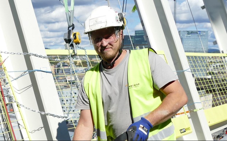 Ludwig Petrow, polsk arbetare på Munchmuseet Foto: Björn Lindahl