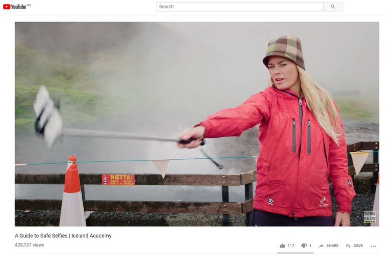 Stína Bang Selfieskola YouTube/Inspired by Iceland