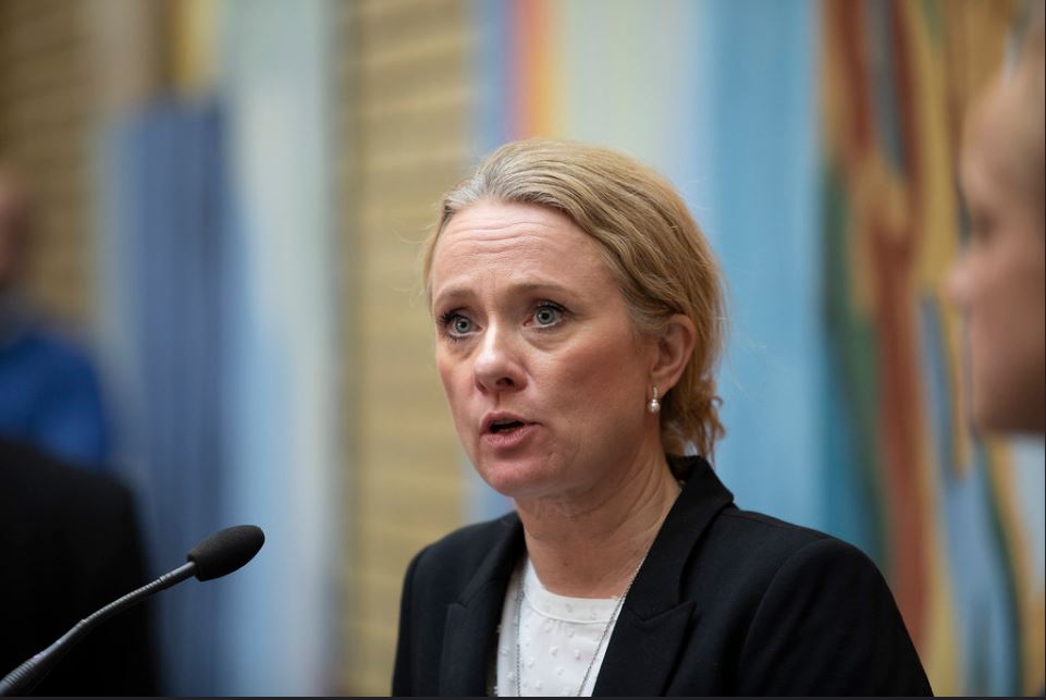 Anniken Hauglie i Stortinget Foto: Jan Richard Kjelstrup / ASD