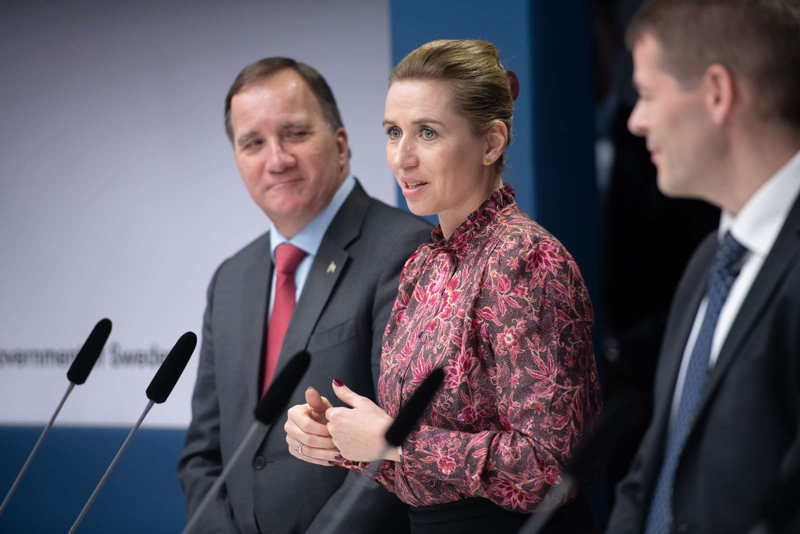 Mette Fredriksen och Stefan Löfven Foto: Johannes Jansson/Norden.org