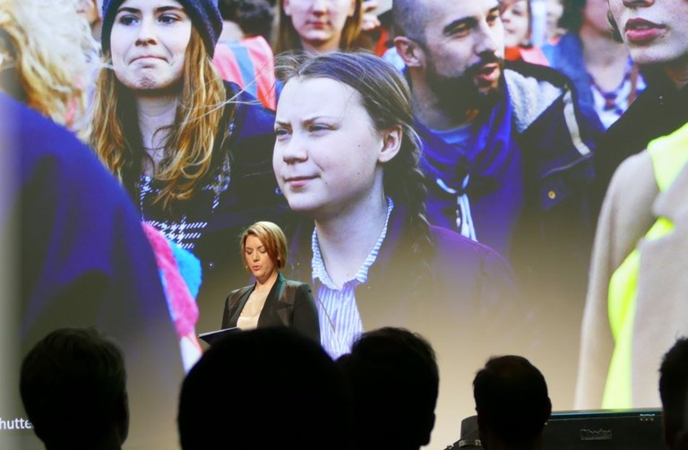 Christina Bu och Greta Thunberg Foto: Björn Lindahl