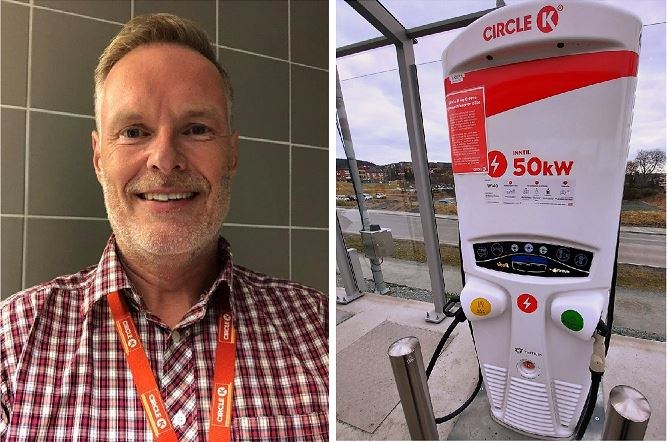 Lars K. Bjørnå og ellader Foto: Bjørn Lønnum Andreassen