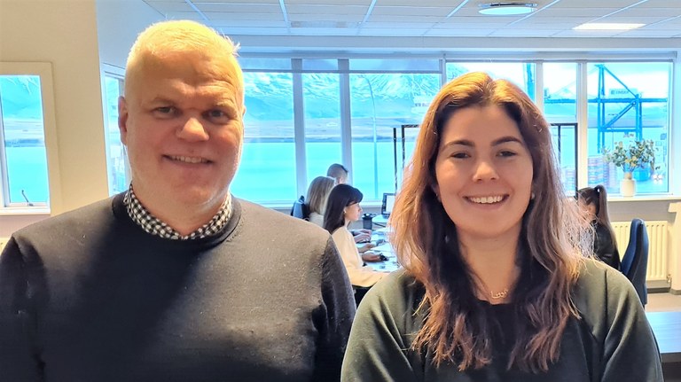Arna Þorsteinsdóttir and Ómar Pálmason Foto: Hallgrímur Indriðason