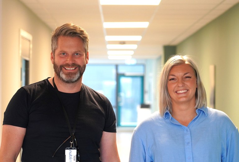 Remy Strømskag og Ida Andersen på Nutrimar Foto: Bjørn Lønnum Andreassen