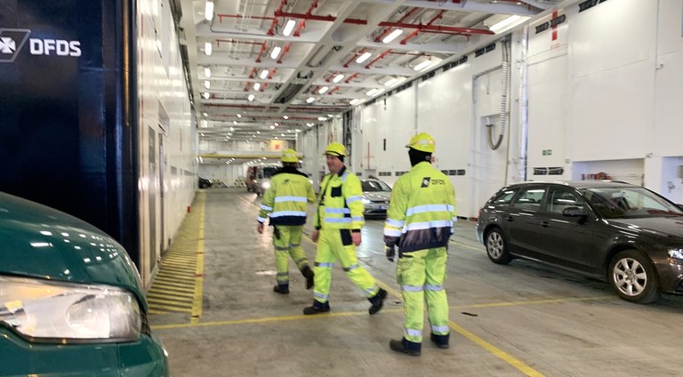 DFDS biler på dekk Foto: Marie Preisler