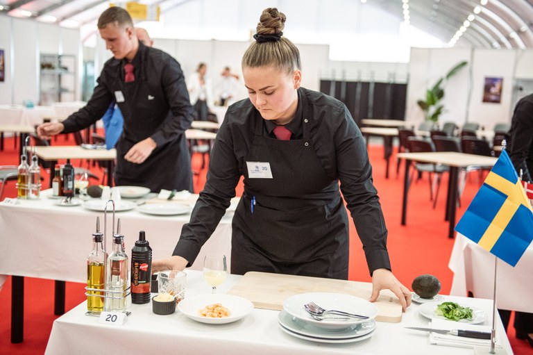 Evelina Fäldt Servitris Foto World Skills Sweden