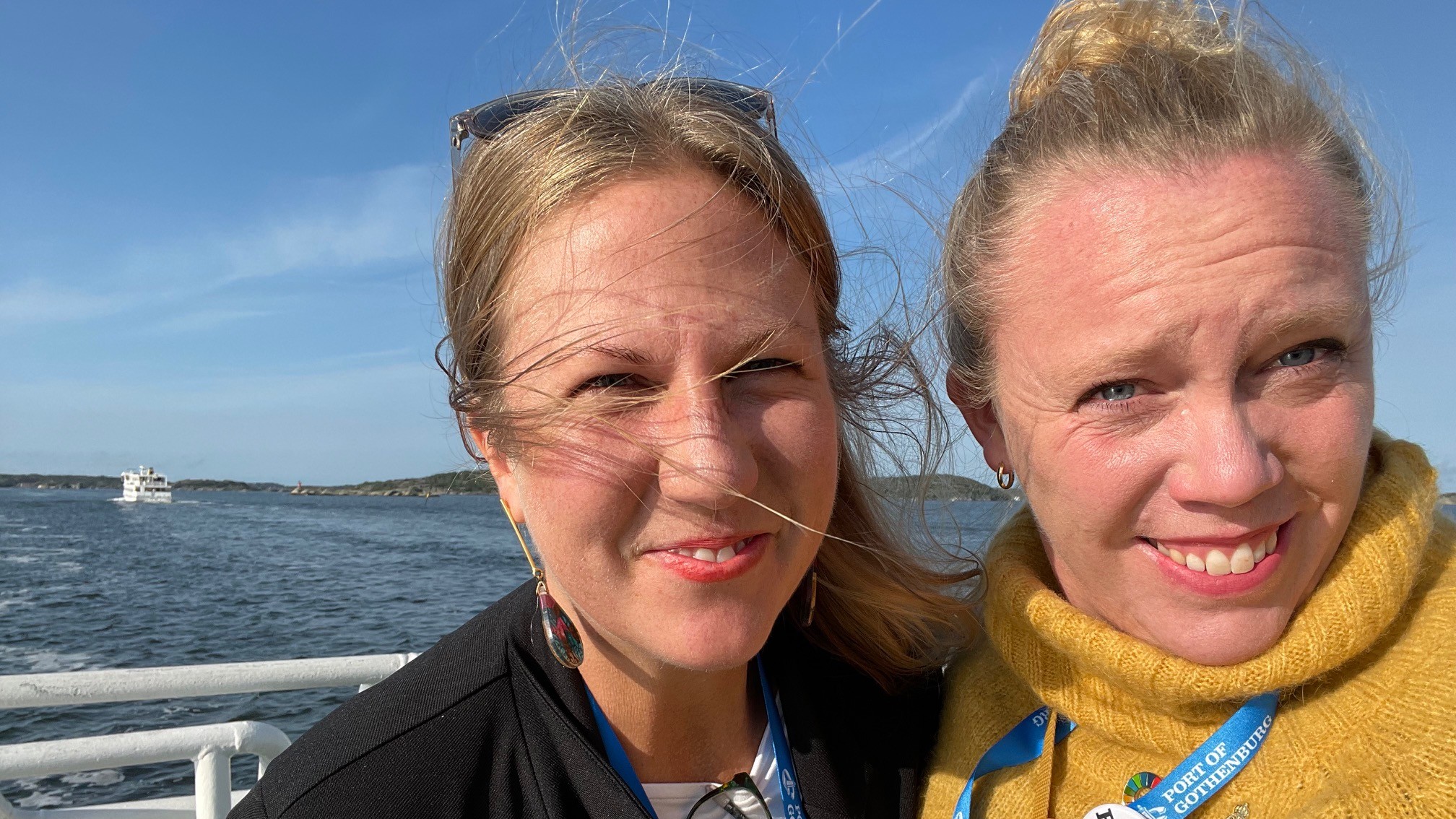 Cajsa Fransson og Jill Jarnsäter i Sjöfartsverket, foto: Privat Cajsa Fransson og Jill Jarnsäter i Sjöfartsverket, foto: Privat