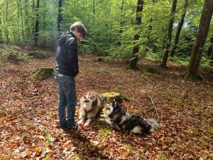 Frilansare med hunden i centrum